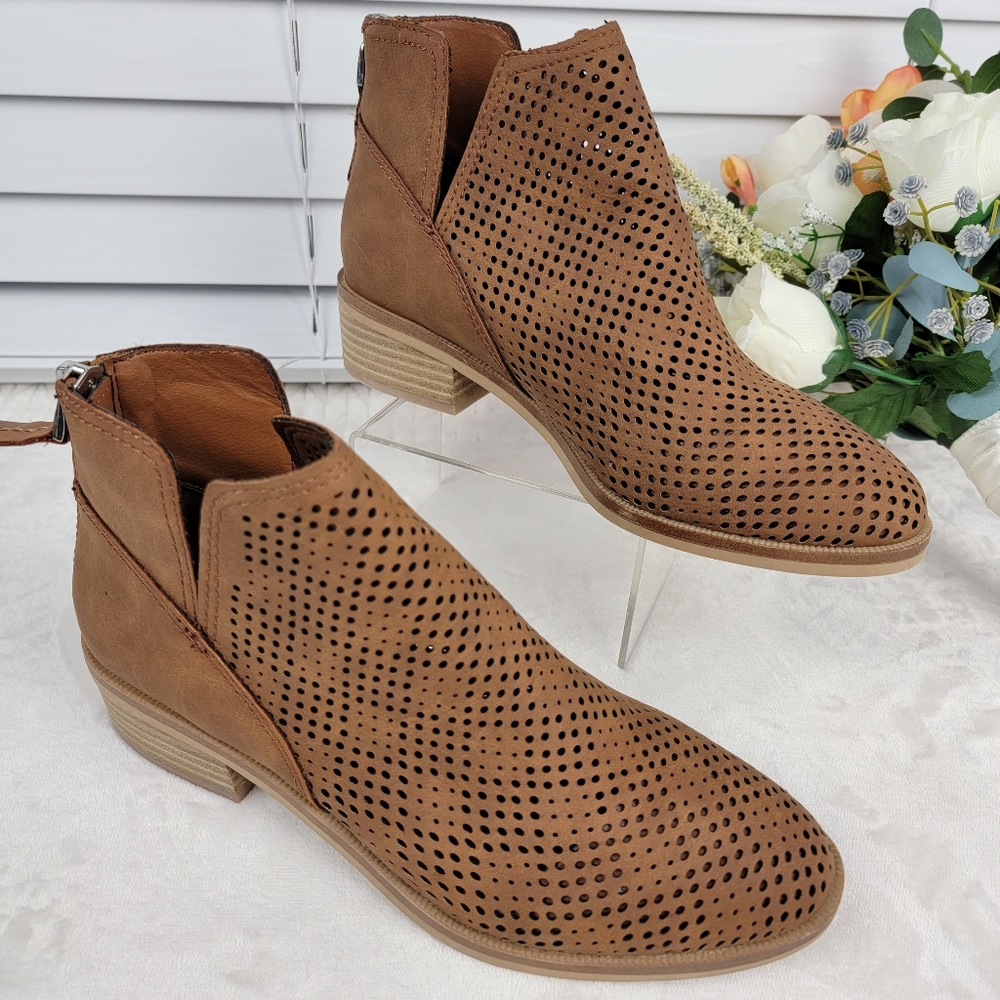 Madden NYC Perforated Ankle Boots